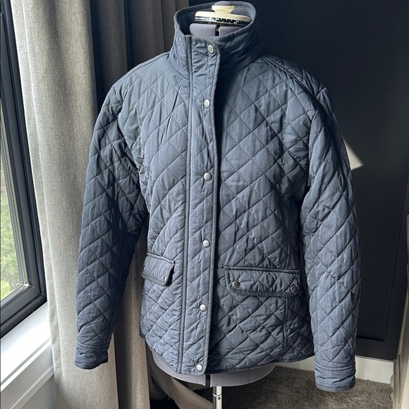 LOFT Women's Quilted Jacket - Charcoal Gray Size S EUC fleece lining - Picture 1 of 13
